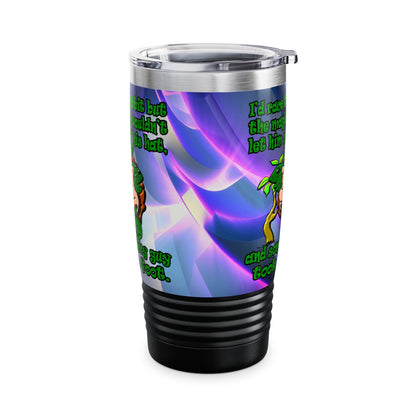 turtle race - Ringneck Tumbler, 20oz (grey-pink wave)