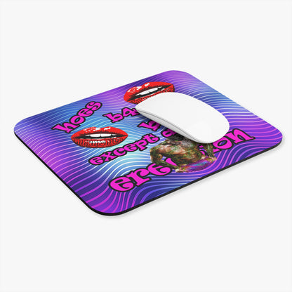 hoes b4 bros - Mouse Pad (Rectangle) (purple wave)