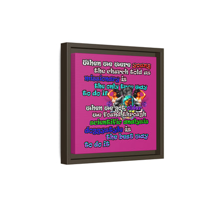 doggystyle - framed canvas art (pink)