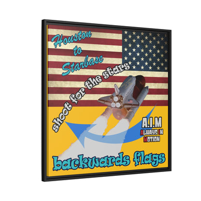 shoot for the stars - framed canvas art (yellow)