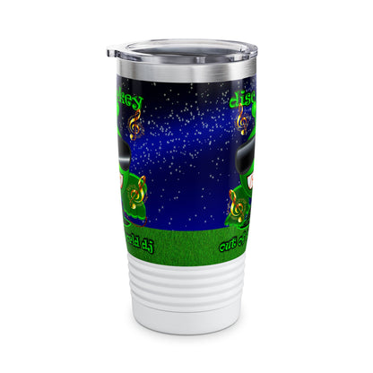 disc jockey - Ringneck Tumbler, 20oz ('snoops' background)