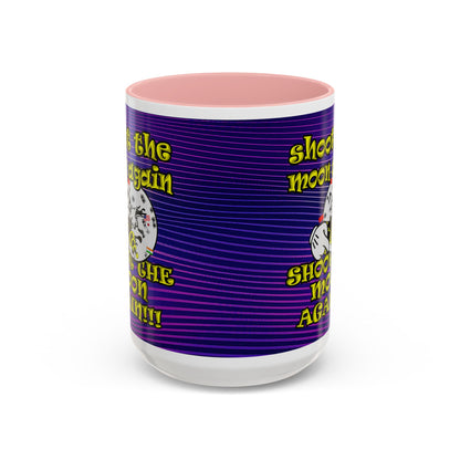 shoot the moon again - Accent Mug (purple wave)
