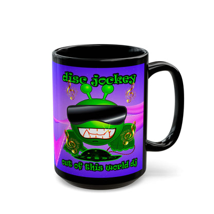 disc jockey - Black Mug (purple-pink wave)