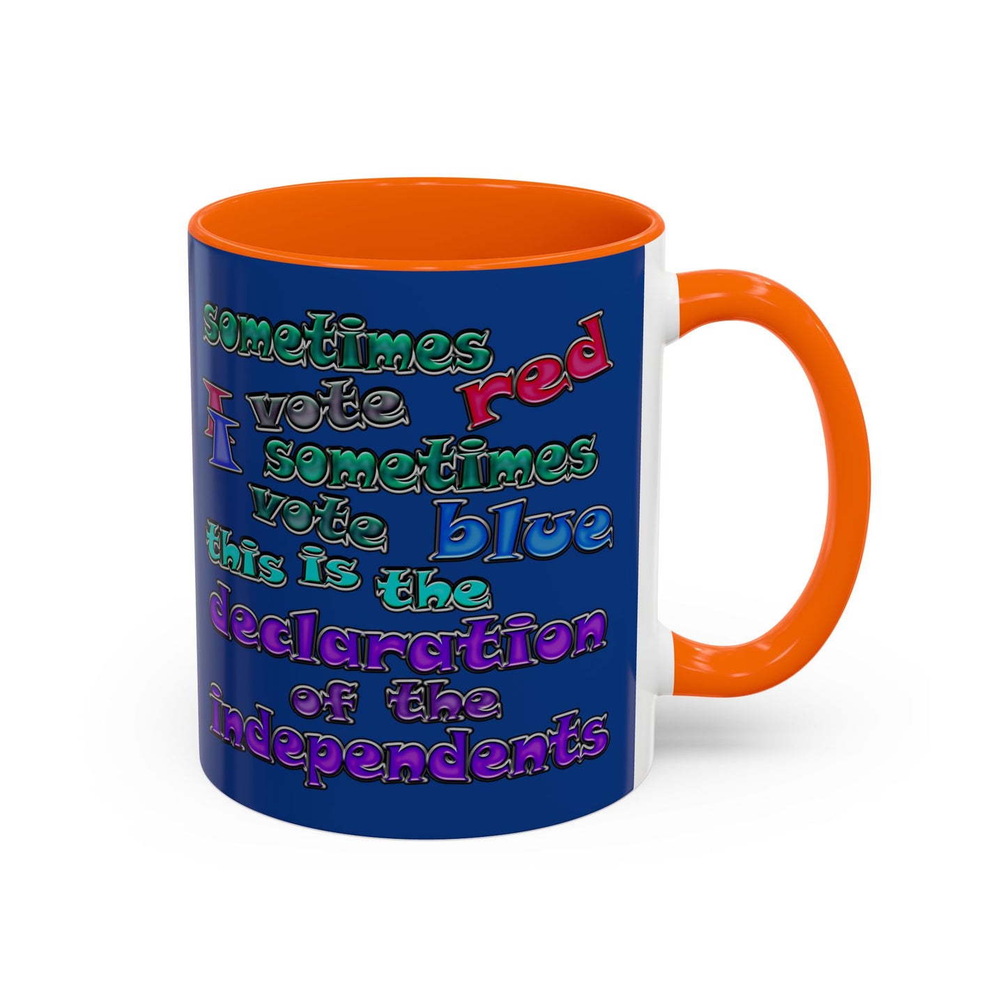 declaration of the independents - Accent Mug (dark blue)