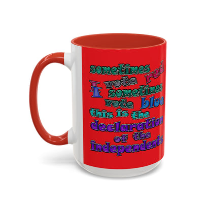declaration of the independents - Accent Mug (red)