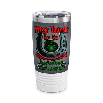 my luck - Ringneck Tumbler, 20oz (grey-light grey)