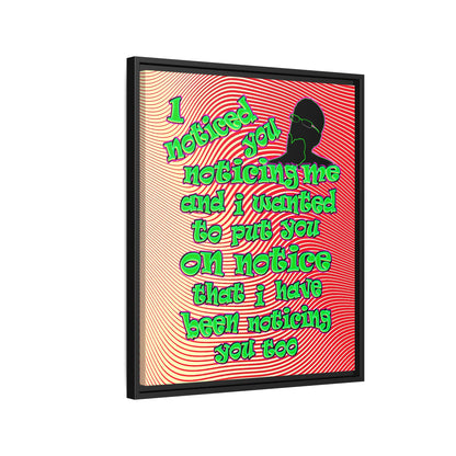 noticed you noticing - framed canvas art (yellow-orange wave)