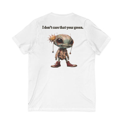 I don't care that your grey - Unisex Jersey Short Sleeve V-Neck Tee