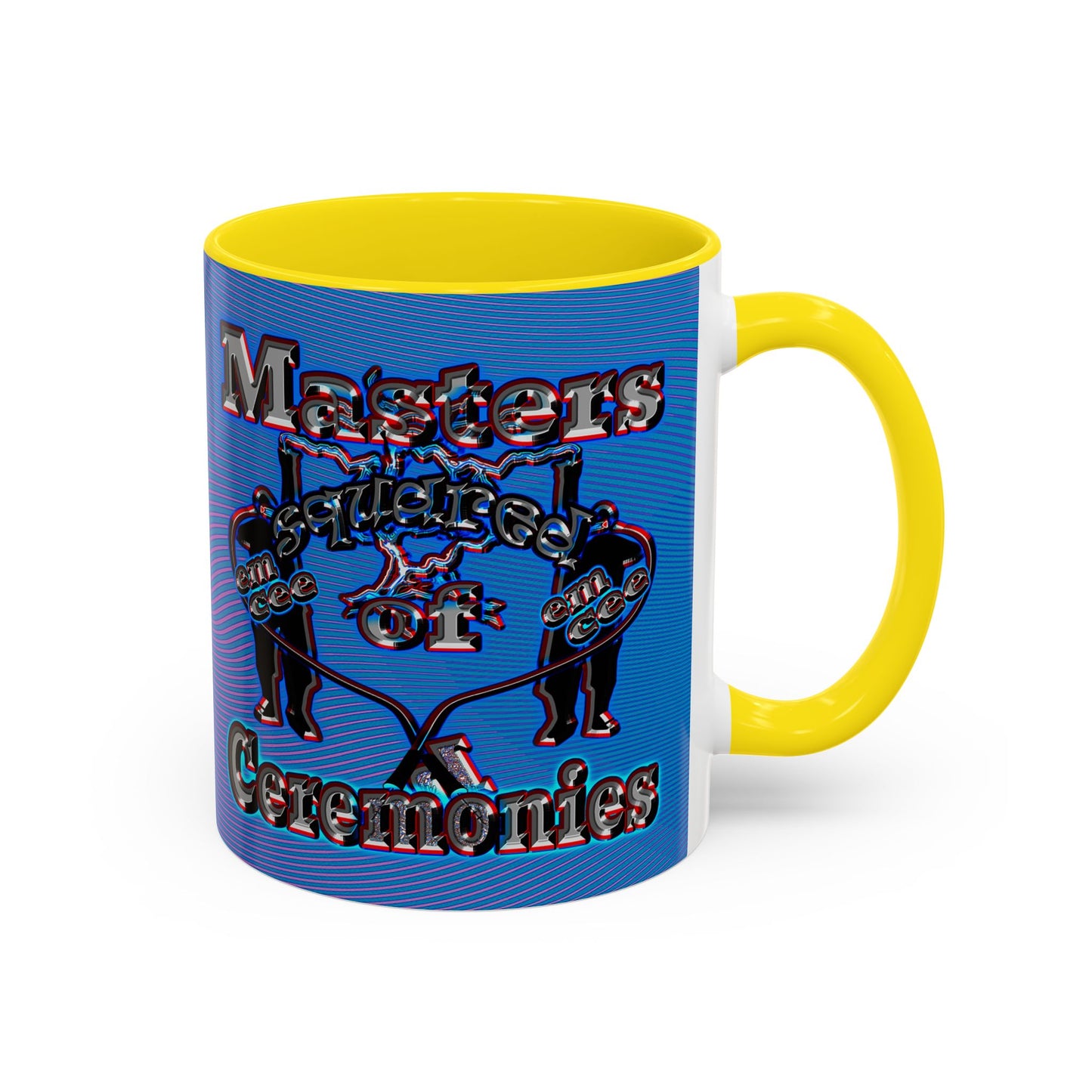 em cee squared - Accent Mug (light blue-purple wave)