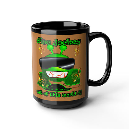 disc jockey - Black Mug (light brown)