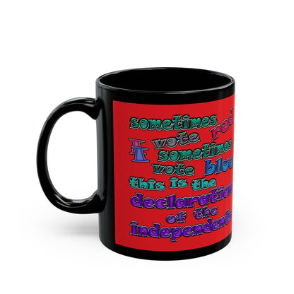 declaration of the independents - Black Mug (red)