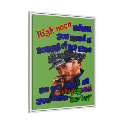 high noon - framed canvas art (green)