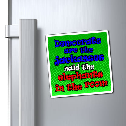 donkeys and elephants - Magnets - (logo green)