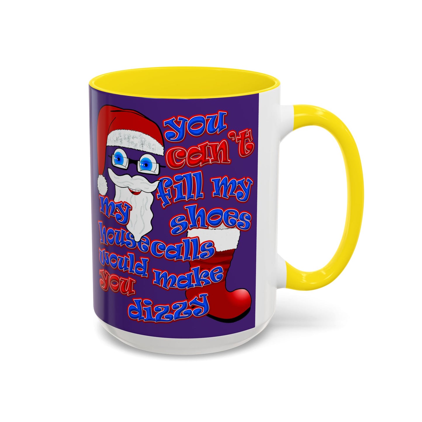 santa's shoes - Accent Mug (purple)