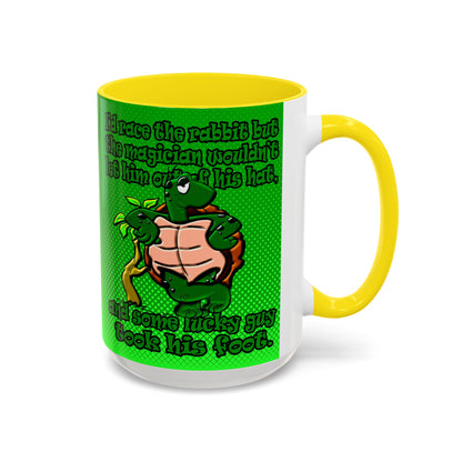 turtle race - Accent Mug (logo green)