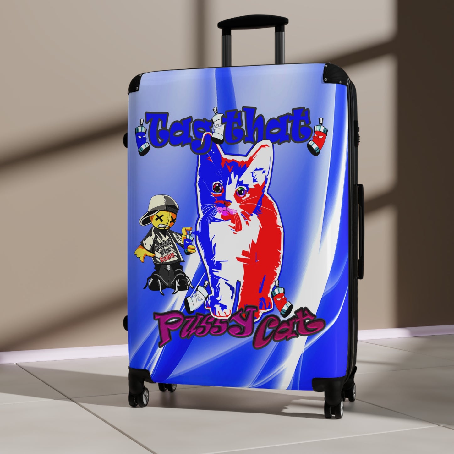 tag that - Suitcase (blue-white wave)