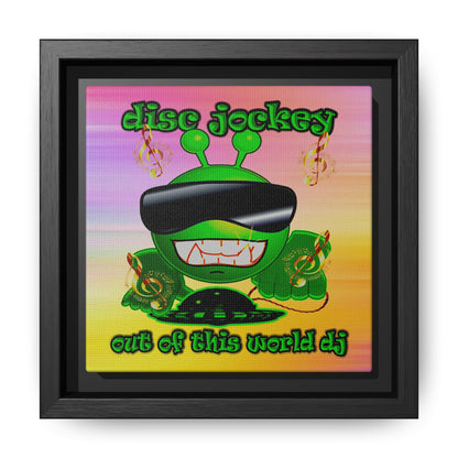 disc jockey - framed canvas art (color blur)