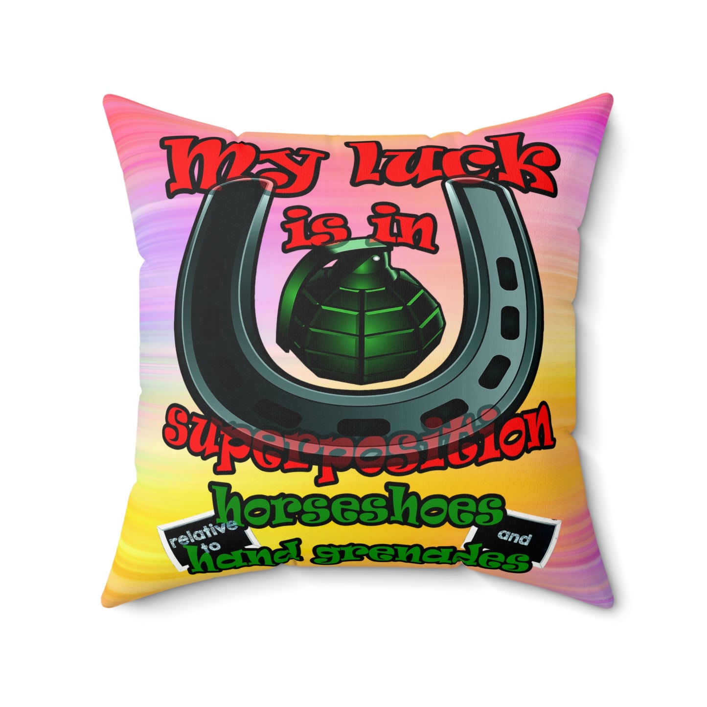 my luck - Faux Suede Square Pillow - (color blur)