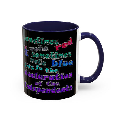 declaration of the independents - Accent Mug (black)