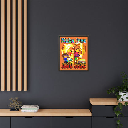 love peace - framed canvas art (crusta)