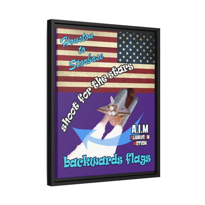 shoot for the stars - framed canvas art (purple)
