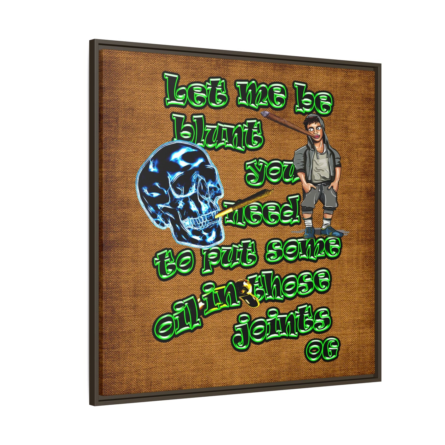 og - framed canvas art (brown papyrus)