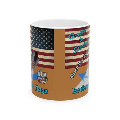 shoot for the stars - White Mug (light brown)
