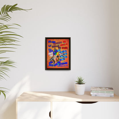 drop the beat - framed canvas art (burnt orange)