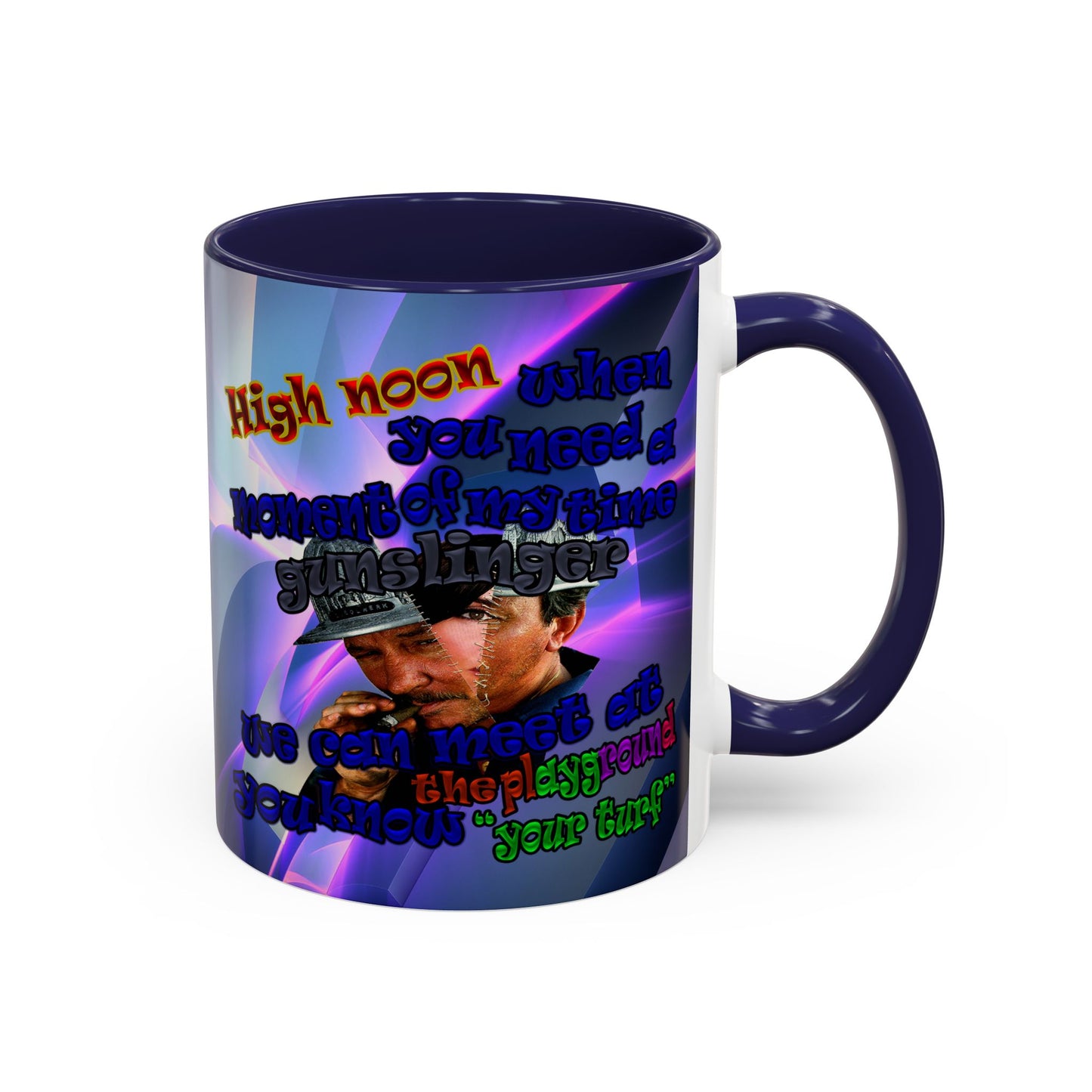 high noon - Accent Mug (grey-pink wave)