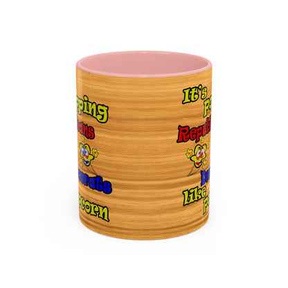 popping like popcorn - Accent Mug (butterscotch wood finish)