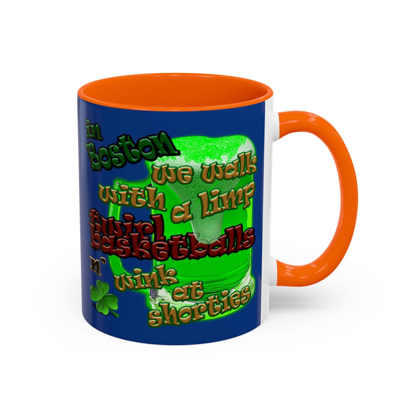 celtics logo - Accent Mug (dark blue)