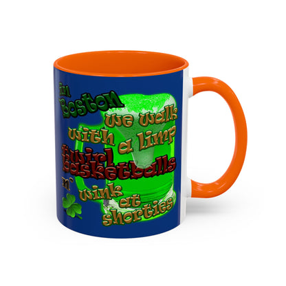 celtics logo - Accent Mug (dark blue)