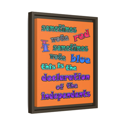 declaration of the independents - framed canvas art (crusta)