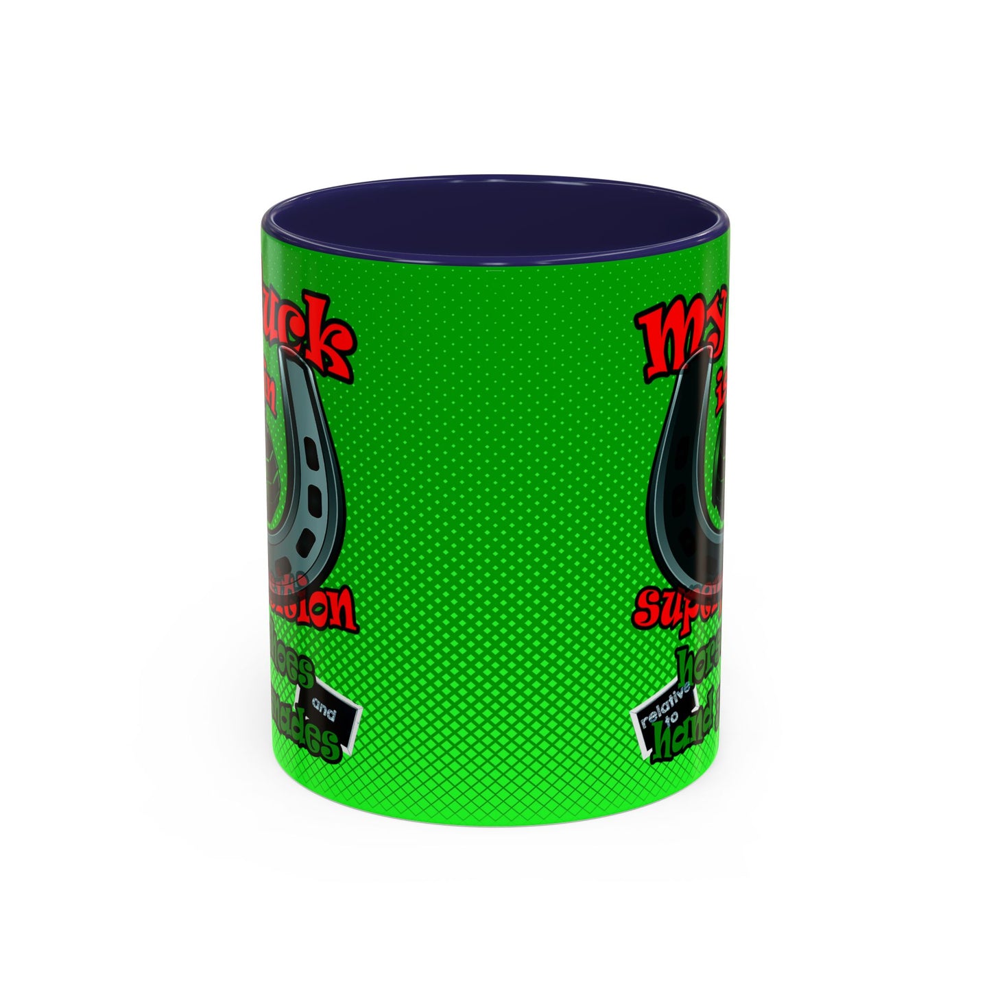 my luck - Accent Mug (logo green)