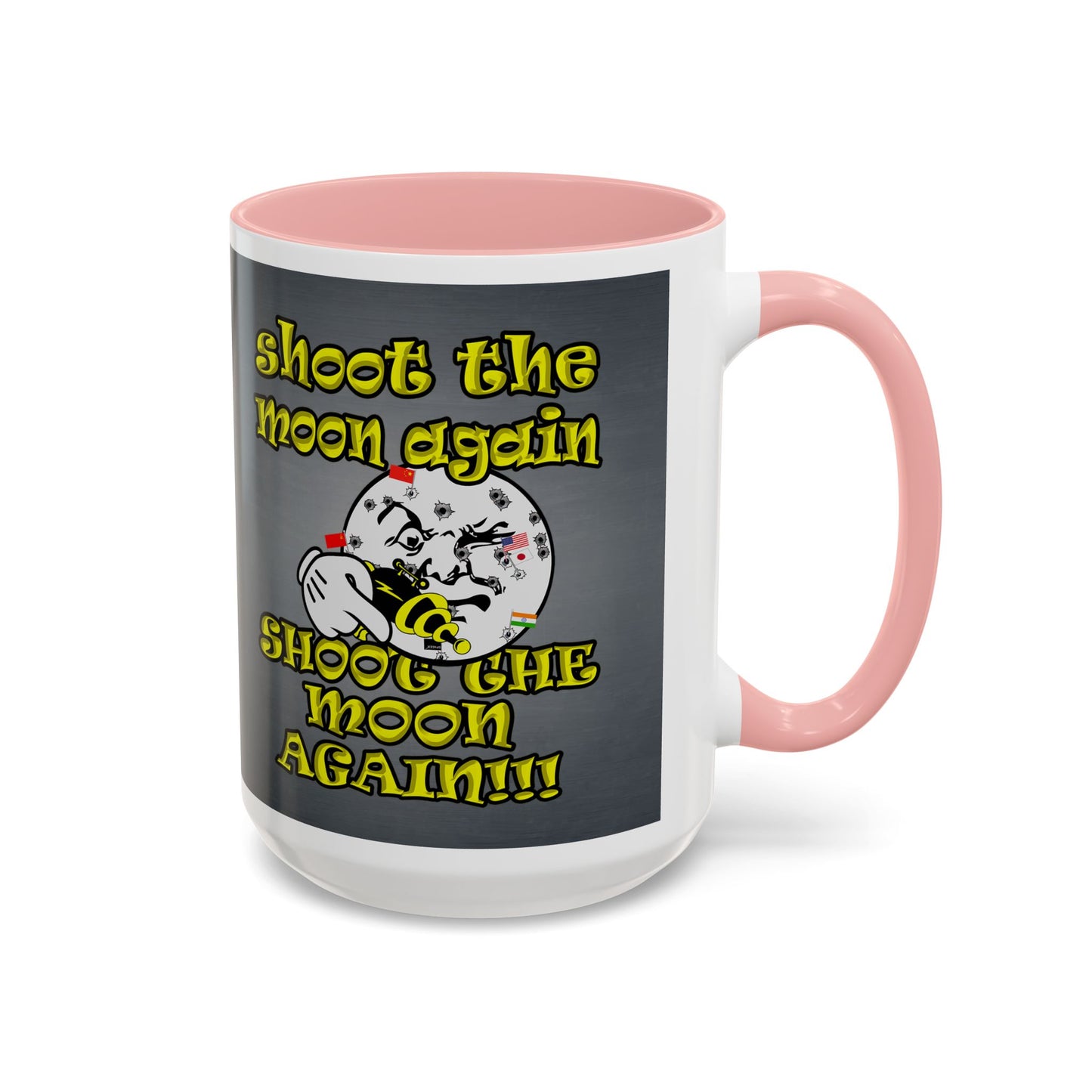 shoot the moon again - Accent Mug (grey-light grey)