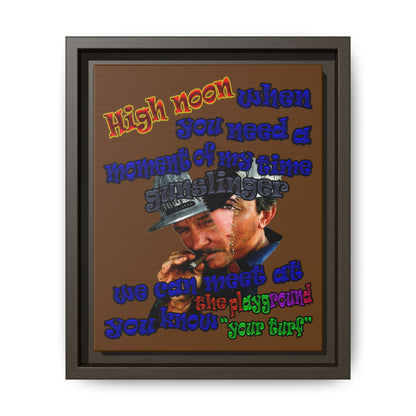 high noon - framed canvas art (brown)