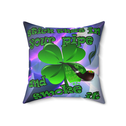 celtics logo - Spun Polyester Square Pillow - (grey-pink wave)