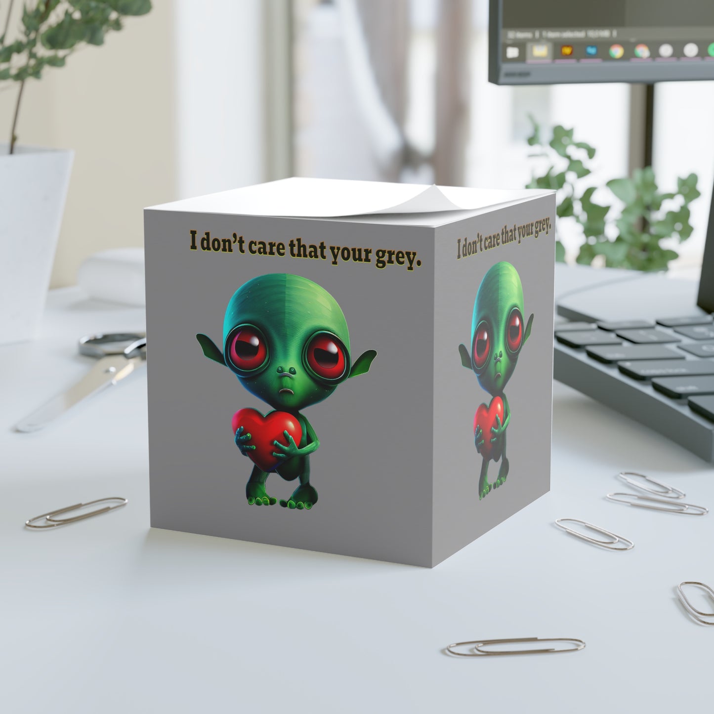 I don't care that your grey - note cube (grey)