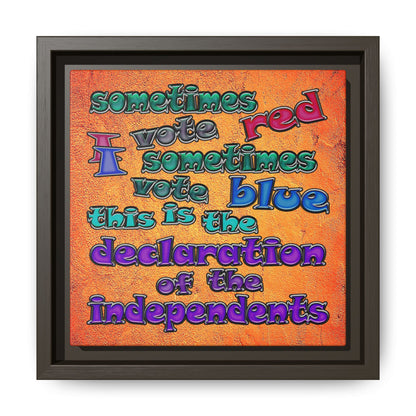 declaration of the independents - framed canvas art (burnt orange)