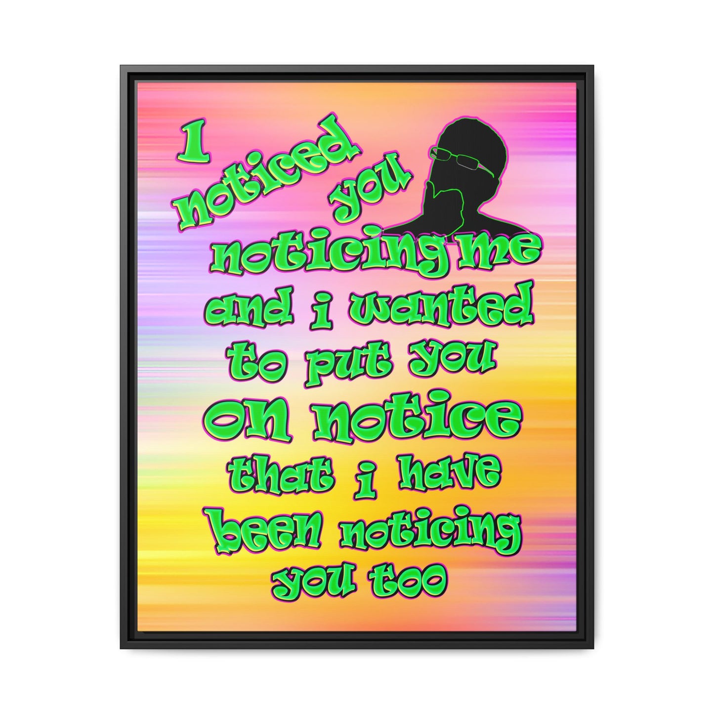noticed you noticing - framed canvas art (color blur)