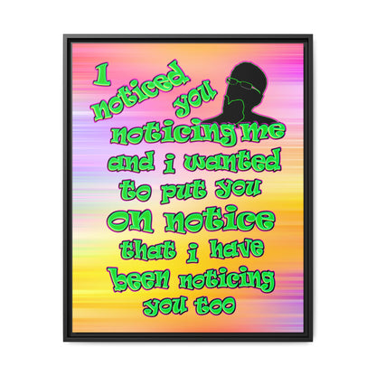 noticed you noticing - framed canvas art (color blur)
