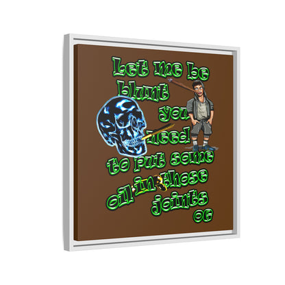 og - framed canvas art (brown)