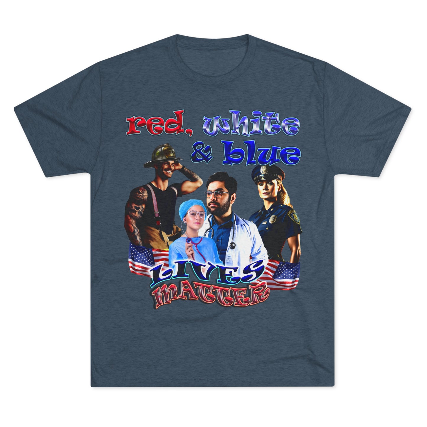rw&b lives matter - Unisex Tri-Blend Crew Tee