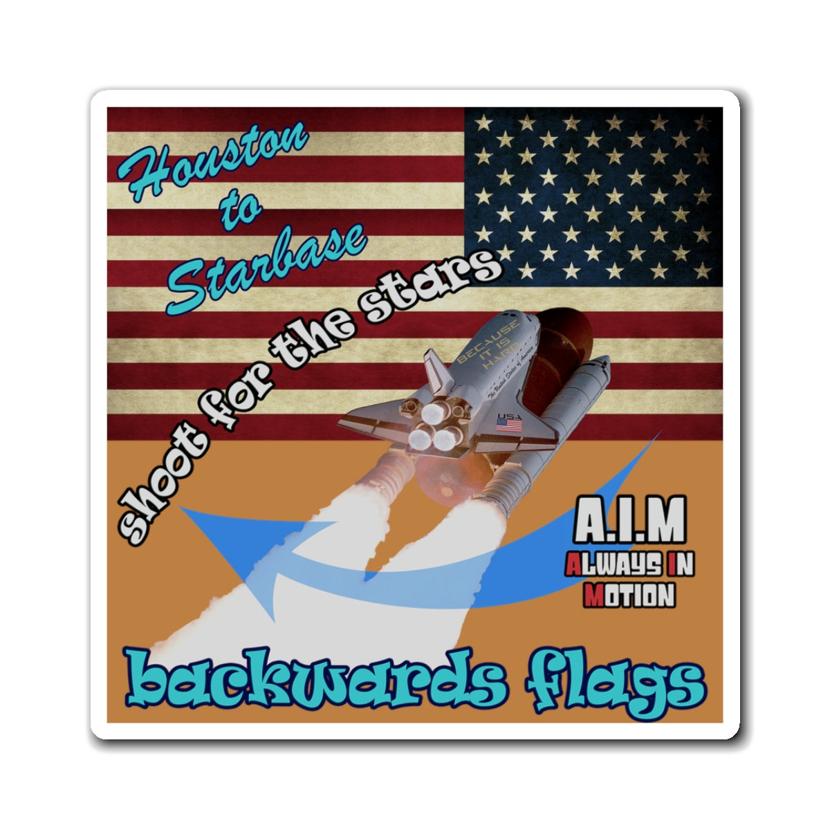 shoot for the stars - Magnets - (light brown)