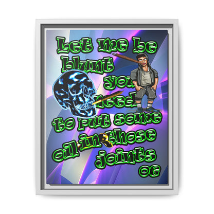 og - framed canvas art (grey-pink wave)