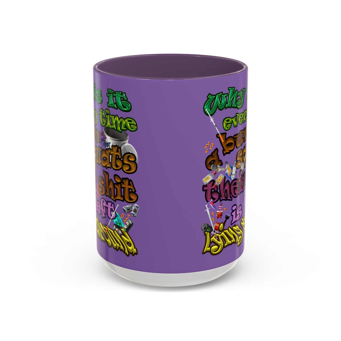 the bum's shit - Accent Mug (light purple)