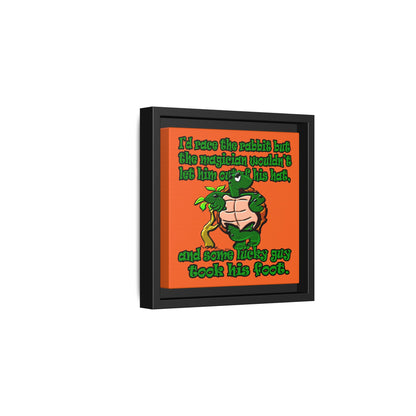 turtle race - framed canvas art (orange)