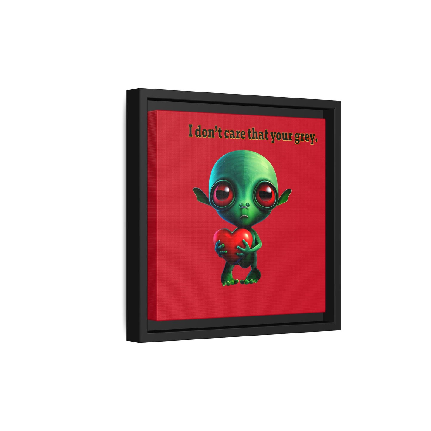 I don't care that your grey - framed canvas art (dark red)