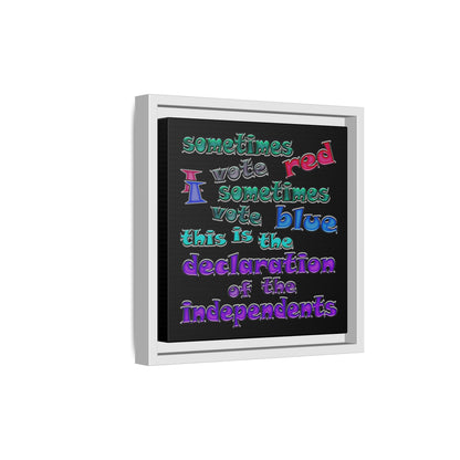 declaration of the independents - framed canvas art (black)