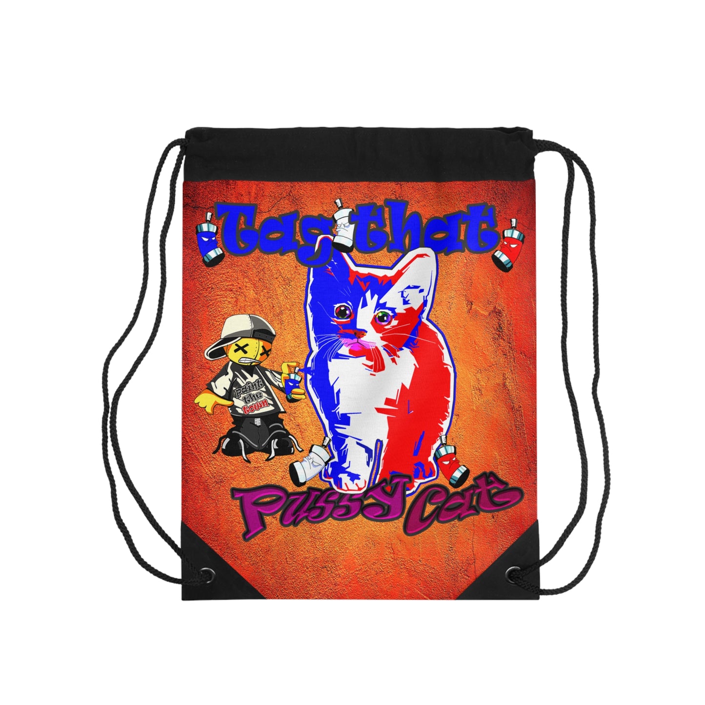 tag that - Drawstring Bag (burnt orange)